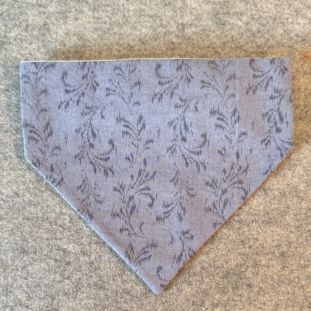 Elegant Blue Patterned Scrunchie Dog Bandana